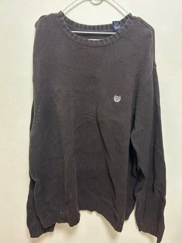 CHAPS 브라운 크루넥 니트 L