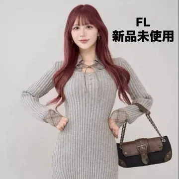 최저가 Darich 다리치 레이어드 니트 미니 원피스 F-L