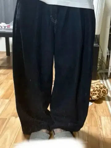 ZARA 벌룬핏 스티치 와이드 청바지