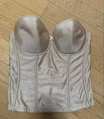 베이지 스트랩리스 코르셋