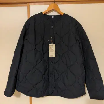 무인양품 포근한 솜 퀼팅 자켓 블랙 L