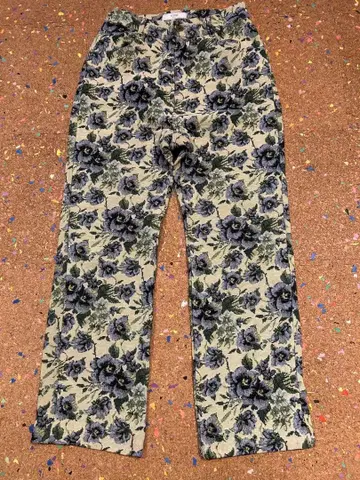 SLOBE IENA 플라워 프린트 스트레이트 팬츠