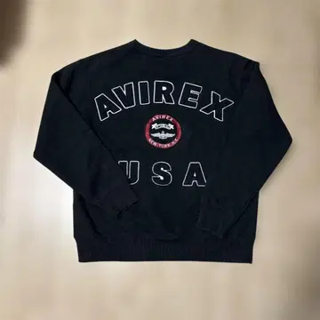 AVIREX 블랙 맨투맨 M