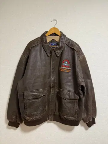 초레어 PORT AUTHORITY Aviator 3XL 가죽 자켓