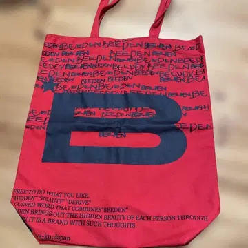 BEEDEN 로고 토트백 빨간색