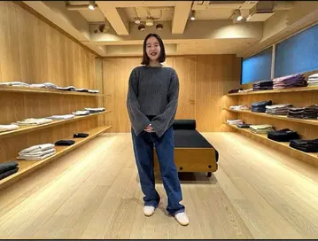 SHISHIKUI Boat neck 니트 그레이