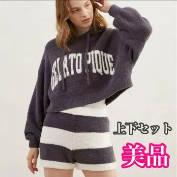 GELATO PIQUE 젤라피케 플리스 스트라이프 룸웨어 세트