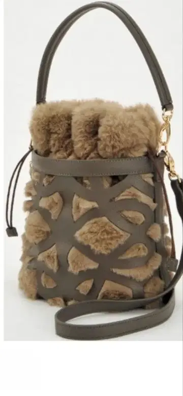 HK WORKS LONDON 퍼 2WAY 숄더백 시마무라