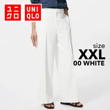 [ 새상품 익명 ] 유니클로 스마트 와이드 팬츠 화이트 XXL
