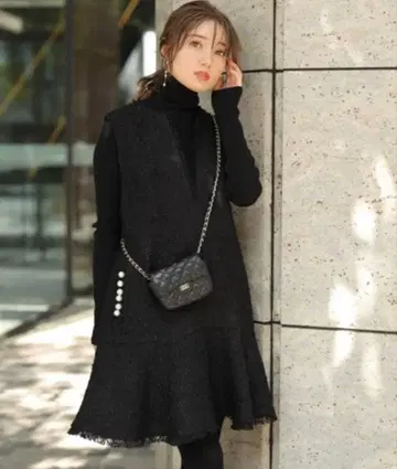 아푸와이저 리셰 오버롤 스커트 블랙