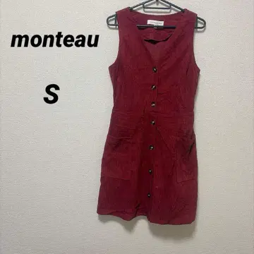 monteau [ S ] 빨간색 슬리브리스 원피스