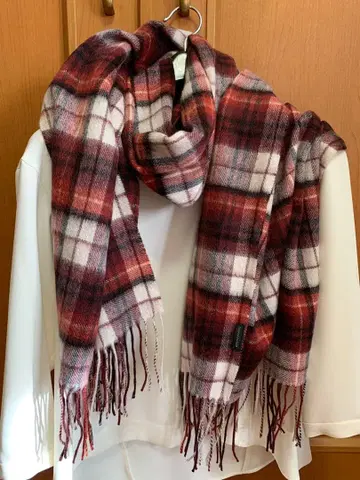 쿠 드 샹스 체크 무늬 스톨