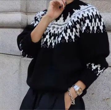 마차트 machatt 노르딕 무늬 니트 스웨터