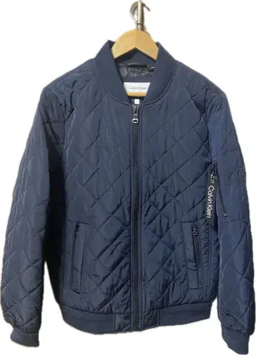 캘빈 클라인 네이비 퀼팅 블루종