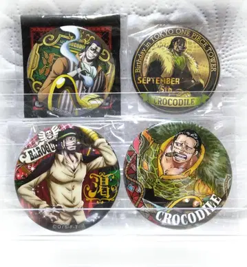 원피스 캔뱃지 크로커다일 4세트