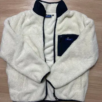 Penfield 플리스 자켓 L 화이트/네이비