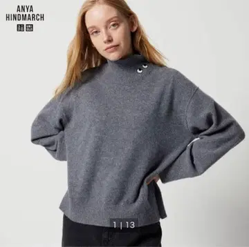 오늘 한정 가격 새상품급 초특가 유니클로 아냐 하이넥 캐시미어 스웨터