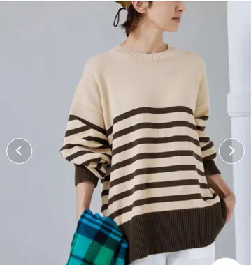 저널 스탠다드 레리움 코튼 패널 보더 와이드 풀오버