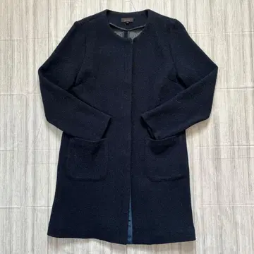 dix-sept 네이비 노카라 코트 M