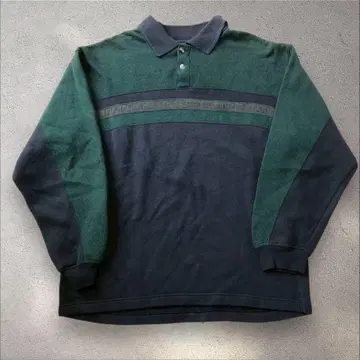 올림픽 90~00s 기념 피케 셔츠 긴팔 그린 L