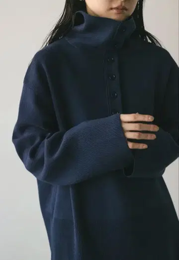 STYLEMIXER 프론트 버튼 맨투맨 니트 스타일 믹서