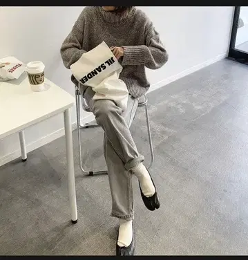 ok.soon 페일 그레이 데님 S