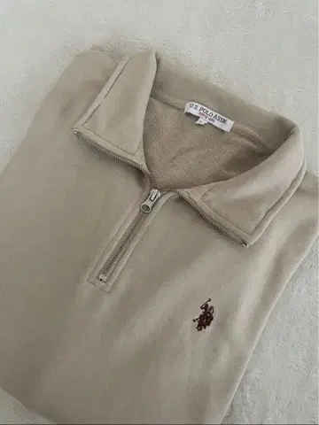 U.S. POLO ASSN. 베이지 집업 트레이닝복 L