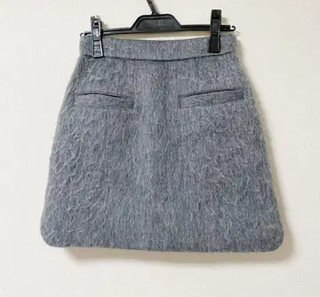 샤기 울 미니 스커트