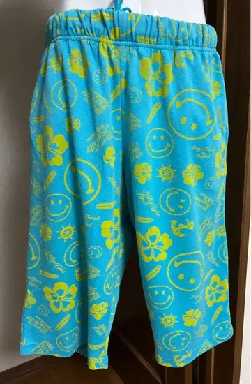 HOME BOY 스마일 꽃무늬 블루 숏팬츠