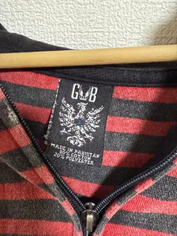 GVB 빨검 스트라이프 그런지 구제 의류 소매 포함