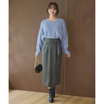 Feroux 버클 디자인 타이트 스커트