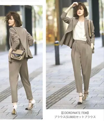 루일 에 부티크 모카 테일러드 자켓 팬츠 셋업