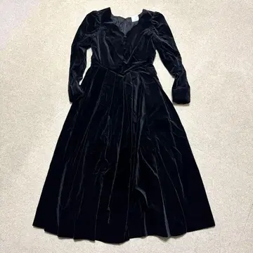 laura asheley 빈티지 벨로아 원피스 스캘럽