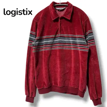 70s logistix 빈티지 보더 벨루어 셔츠 L