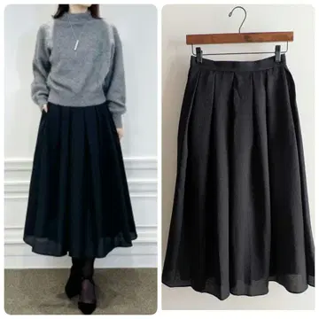 새상품급 아베닐 에투알 플레어 스커트 사이즈 36 블랙