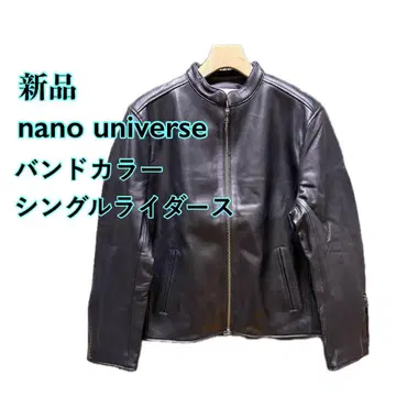 새상품 나노 유니버스 밴드 카라 가죽 싱글 라이더 자켓 양가죽