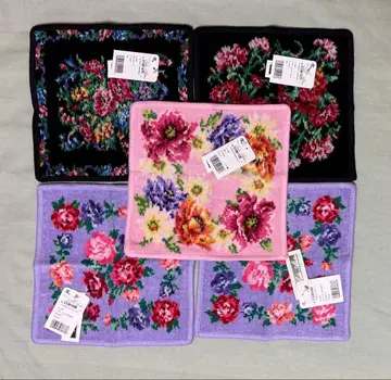 레이크알스타 꽃무늬 타월 손수건 5장 세트