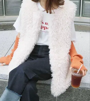 tiptop 모듬 퍼 베스트 빅 아우터