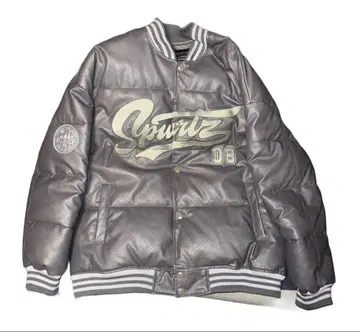 바시티 자켓풍 다운 자켓