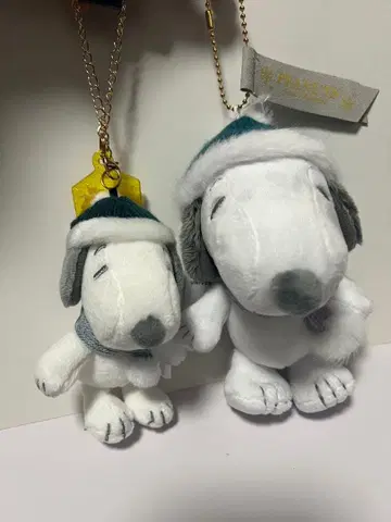 USJ 한정판 스누피 봉제 인형 마스코트 키체인 세트