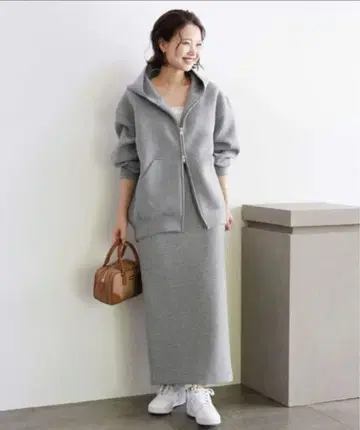 SLOBE IENA 종이상자 아이라인 스커트 그레이