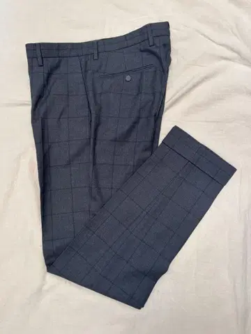 INCOTEX 그레이 체크 무늬 슬랙스 48