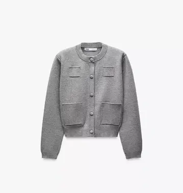 ZARA / 그레이 가디건 S