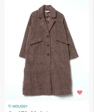 AZUL by MOUSSY 오버 사이즈 체크 무늬 체스터 코트