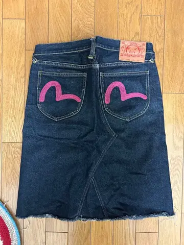 evisu 다크 블루 데님 스커트 사이즈 30