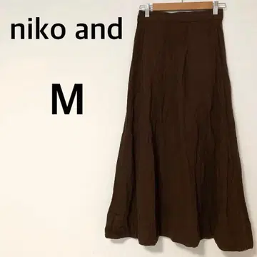 니코앤드 롱 플레어 스커트 [ M ] 브라운 뒷고무 캐주얼