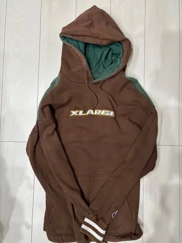 XLARGE 브라운 후드 부착 후드티