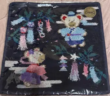 [ 미사용 ] FELER 한정판 자수 손수건 네이비 칠석 페이 직녀 견우