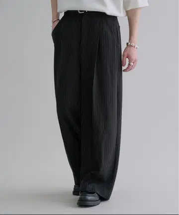 엡녹 센터 프레스 와이드 배기 슬랙스 M 사이즈