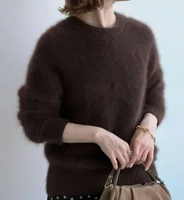 Spick & Span FURKNIT 크루 풀오버 퍼 니트